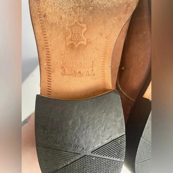 Johnston & Murphy Novick Brown Cap Toe Lace Up men’s leather dress shoes 8.5 GUC - Picture 7 of 8